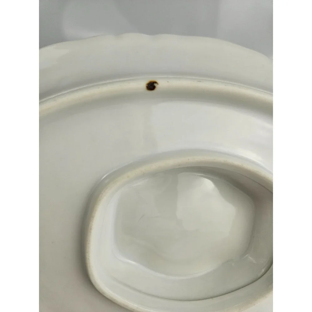 Haviland Limoges‎ Berry Bowl w Attached Underplate & Cabinet Plate